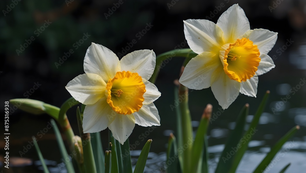 A dialogue between a narcissus flower and its mirror image ai_generated A dialogue between a narcissus flower and its mirror image ai_generated