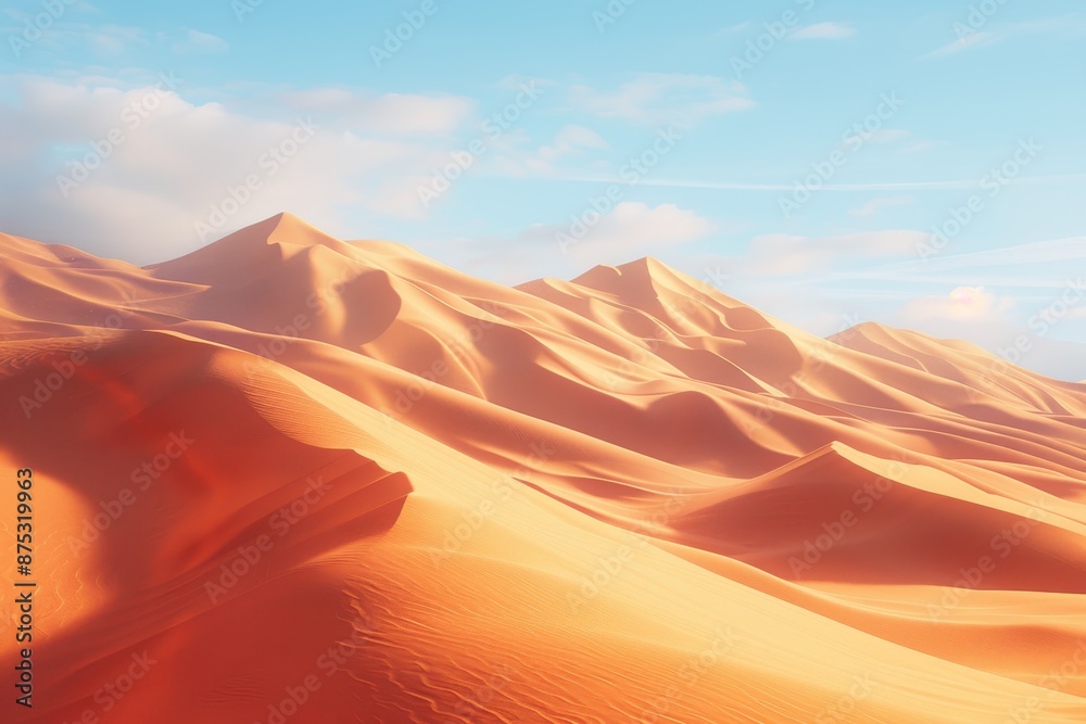 Naklejka premium Sun-Drenched Desert Dunes