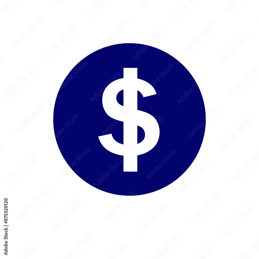 Blue Circle Dollar Sign Icon - Financial and Economic Symbol Blue Circle Dollar Sign Icon - Financial and Economic Symbol