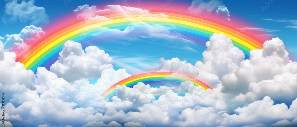 Rainbow Material Structure Background - Generative AI Rainbow Material Structure Background - Generative AI