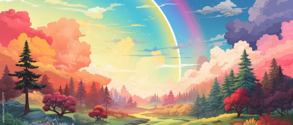 Rainbow Material Structure Background - Generative AI Rainbow Material Structure Background - Generative AI