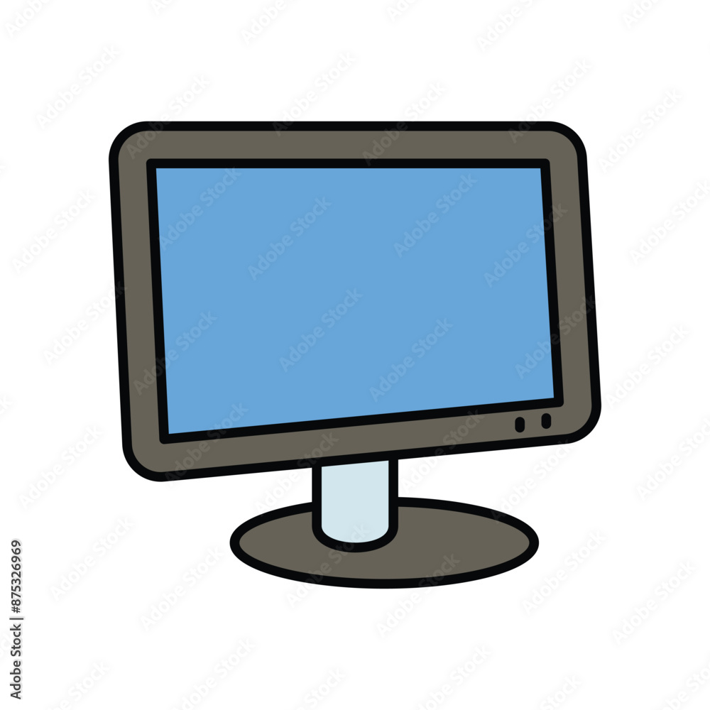moniter icon with white background vector stock illustration moniter icon with white background vector stock illustration
