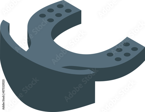 Mouth guard protecting teeth from injury during contact sports, safety equipment for athletes