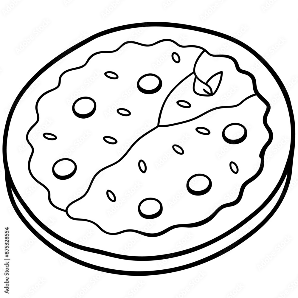 pizza outline coloring book page line art illustration digital drawing pizza outline coloring book page line art illustration digital drawing