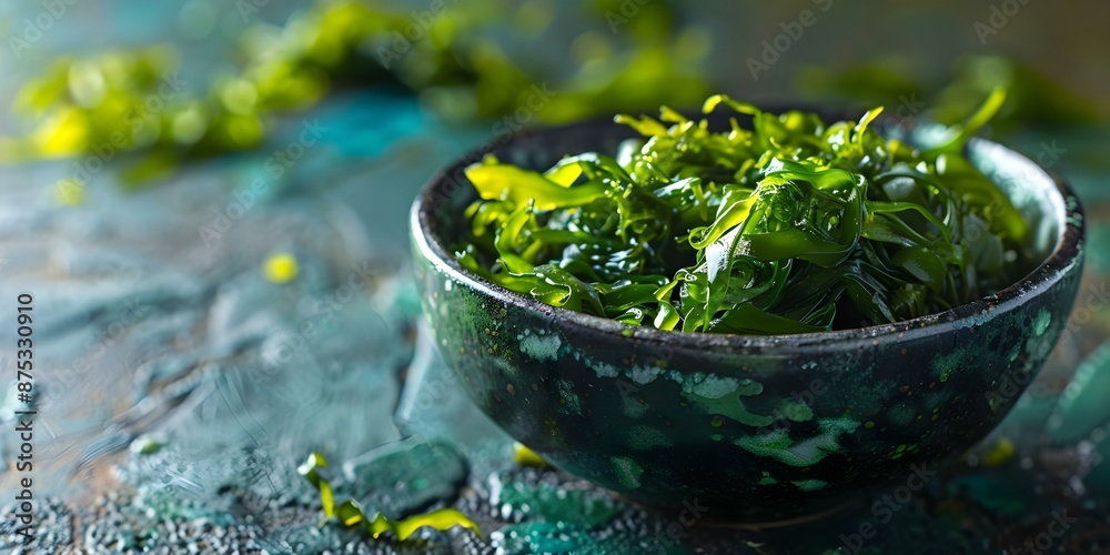 Irish Moss Seaweed A Versatile Ingredient in Culinary, Skincare, and Industrial Products. Concept Healthy Diet, Skincare Routine, Culinary Uses, Sustainability, Industrial Products Irish Moss Seaweed A Versatile Ingredient in Culinary, Skincare, and Industrial Products. Concept Healthy Diet, Skincare Routine, Culinary Uses, Sustainability, Industrial Products
