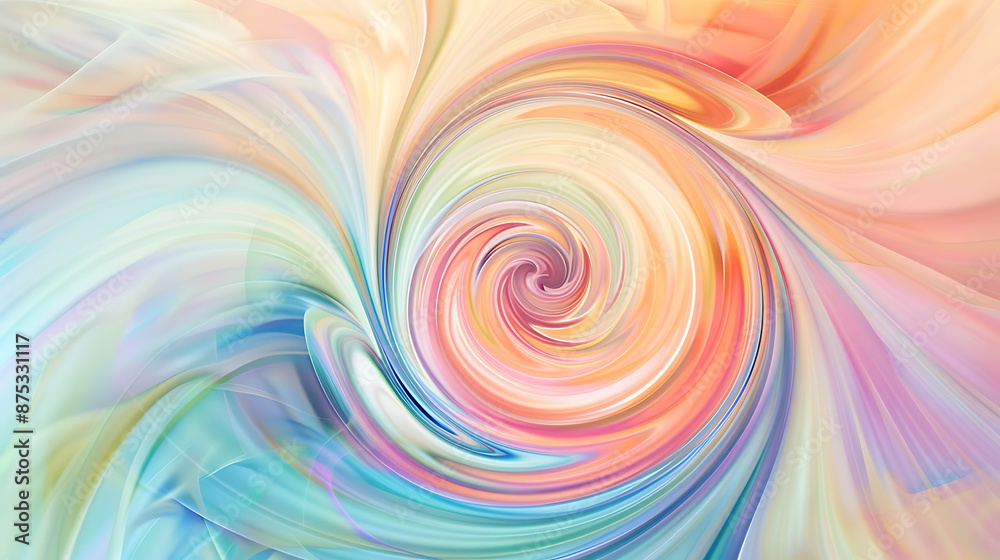 Fototapeta premium Pastel Swirling Abstract Art Background