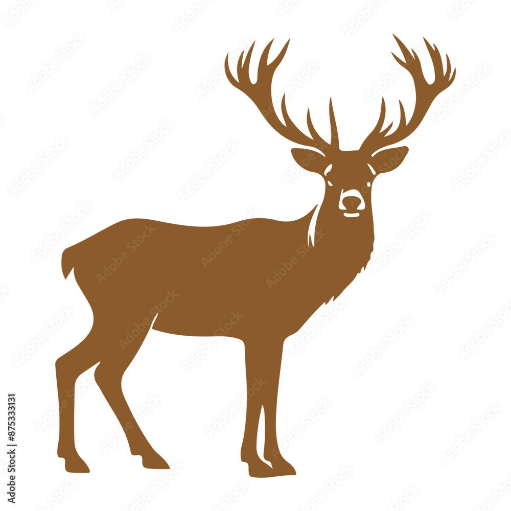 Elegant Deer Silhouette Vector Designs: Perfect for Your Wildlife Graphic Project, Elegant Deer Silhouette Vector Designs: Perfect for Your Wildlife Graphic Project,