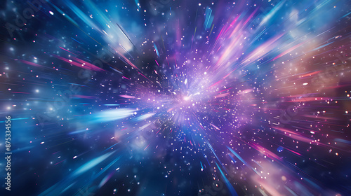 Hyperspace Light Effect with Vibrant Blue and Pink