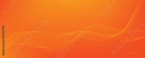 Abstract vector orange gradient wave background. EPS10 