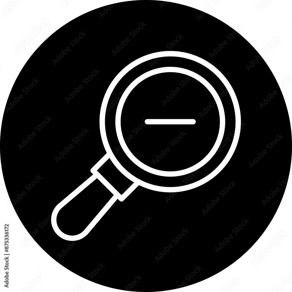Zoom Out Vector Line White Circle Black Zoom Out Vector Line White Circle Black