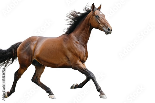 Beautiful Arabian Stallion Isolated on White Background