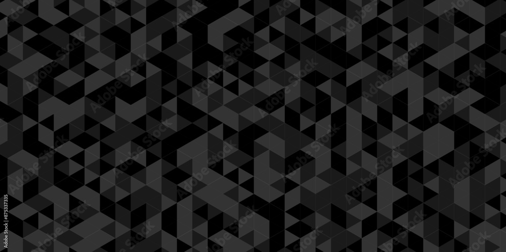 Vector abstract geometric wall creative seamless technology black and gray low polygon grid wallpaper background. modern pattern black Polygon Mosaic triangle, business and corporate background. Vector abstract geometric wall creative seamless technology black and gray low polygon grid wallpaper background. modern pattern black Polygon Mosaic triangle, business and corporate background.