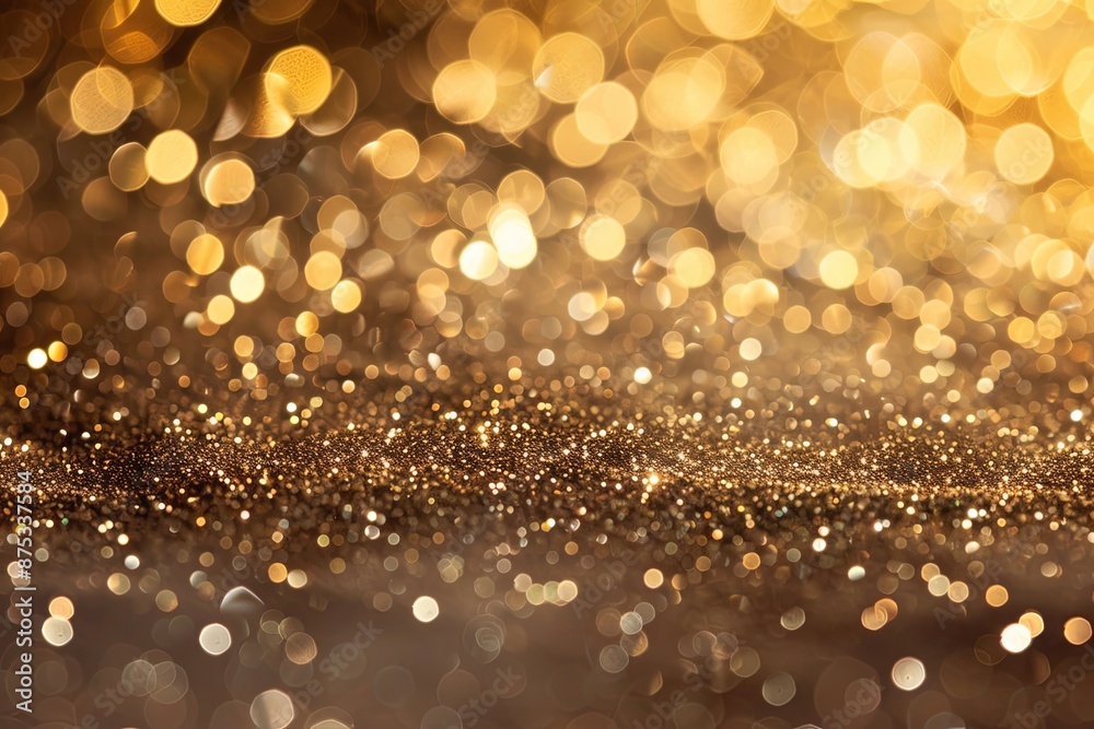 Abstract Golden Glitter Bokeh Background. Abstract Golden Glitter Bokeh Background.
