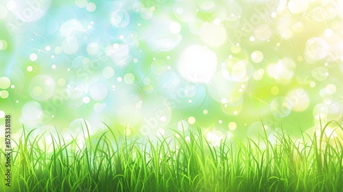 Green Grass with Bokeh Background.