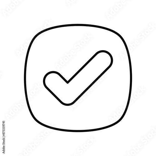 yes icon with white background vector stock illustration