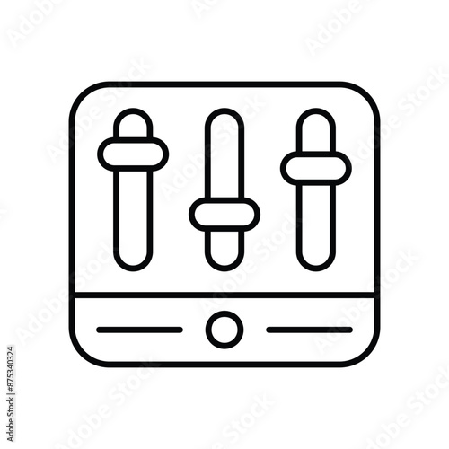 equalizer icon with white background vector stock illustration