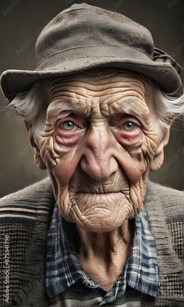 Generate portraits of elderly people. There are clear wrinkles on the face. Occupation shoe shiner-14 Generate portraits of elderly people. There are clear wrinkles on the face. Occupation shoe shiner-14