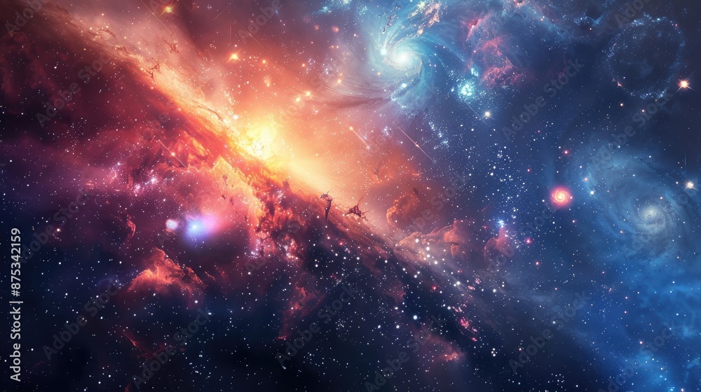 Fototapeta premium Elegant Space and Galaxy Background