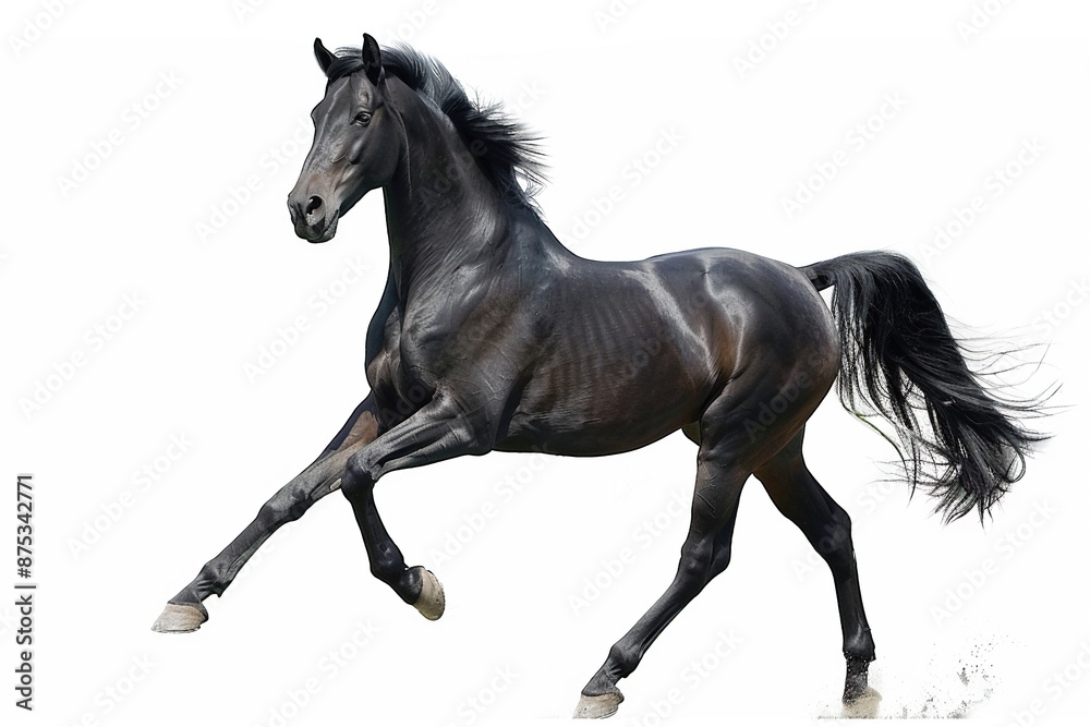 Graceful Arabian Horse Isolated on White Background Graceful Arabian Horse Isolated on White Background