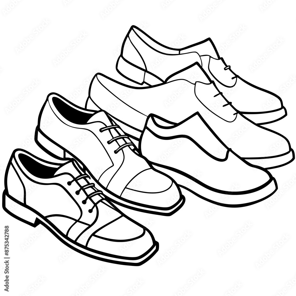 shoese outline coloring book page line art illustration digital drawing shoese outline coloring book page line art illustration digital drawing