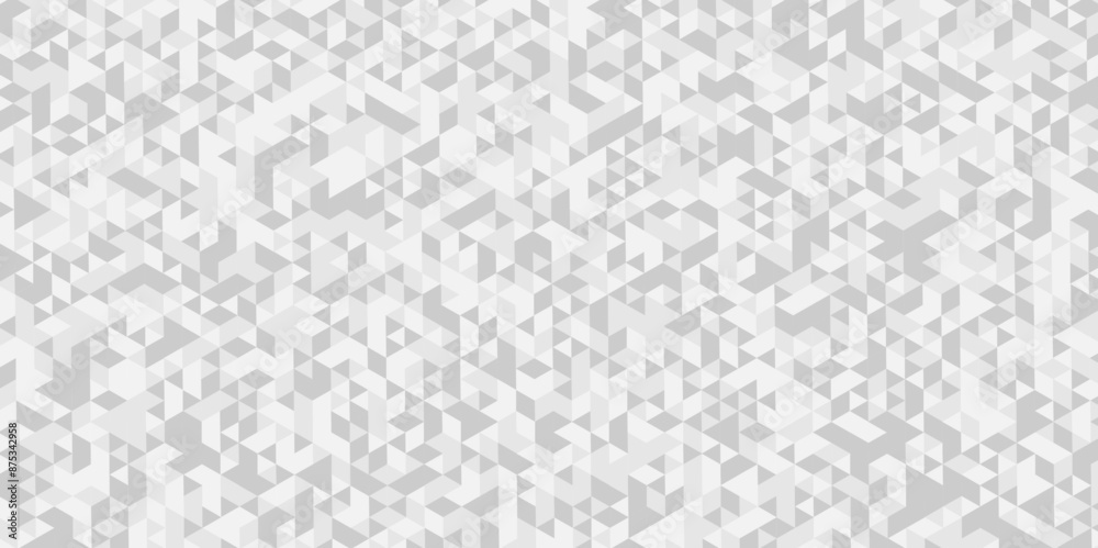 Vector geometric seamless technology gray and white triangle element light background. Abstract digital grid light pattern white Polygon Mosaic triangle Background, business and corporate background Vector geometric seamless technology gray and white triangle element light background. Abstract digital grid light pattern white Polygon Mosaic triangle Background, business and corporate background