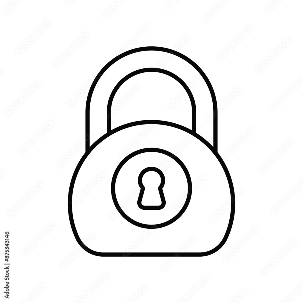 lock icon with white background vector stock illustration lock icon with white background vector stock illustration