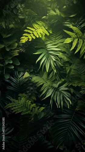 Foliage Material Structure Background - Generative AI