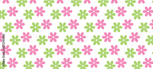 Colourful pattern with flowers. Digital paper, wallpaper, invitation, background for social media. Print