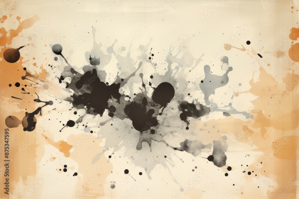 Obraz premium Ink Blots Material Structure Background - Generative AI