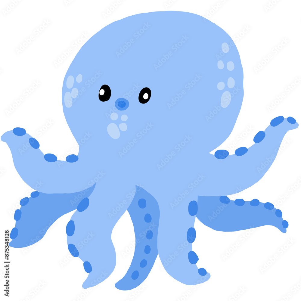 blue octopus cartoon blue octopus cartoon