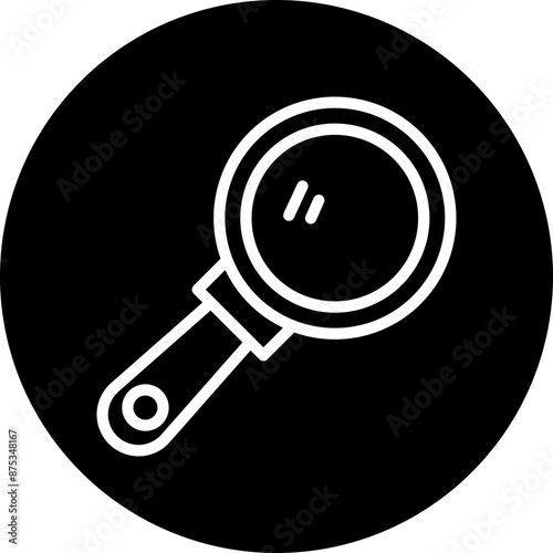 Search Vector Line White Circle Black