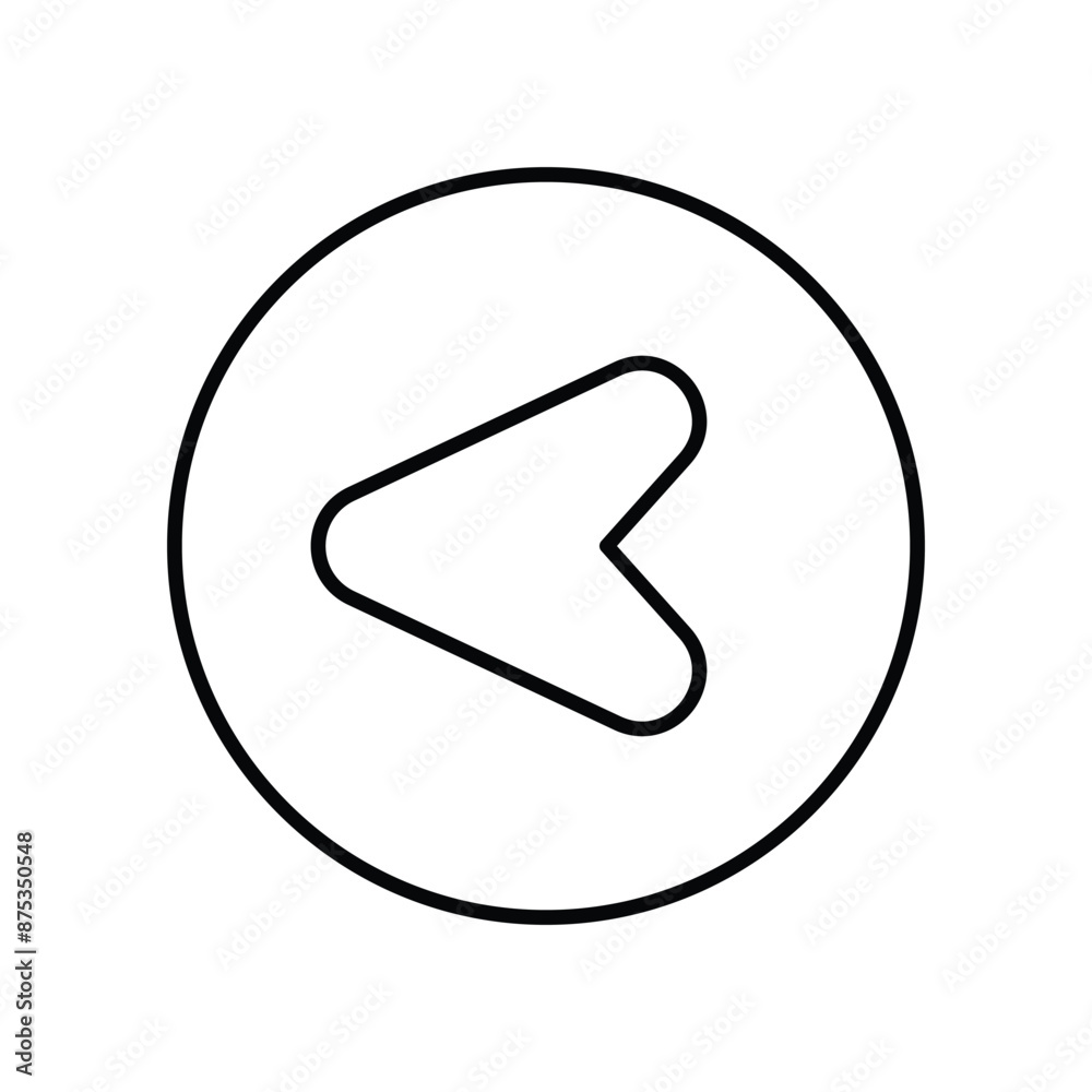 left icon with white background vector stock illustration left icon with white background vector stock illustration