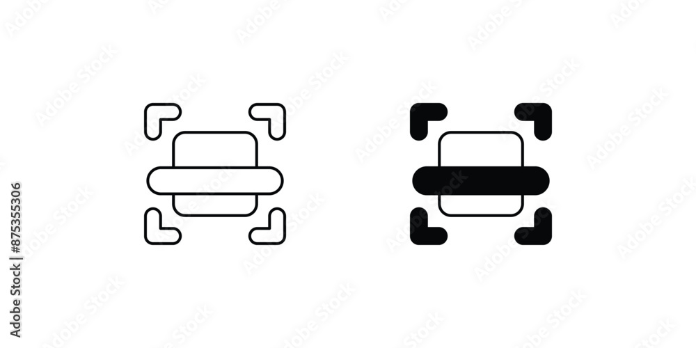 scan icon with white background vector stock illustration