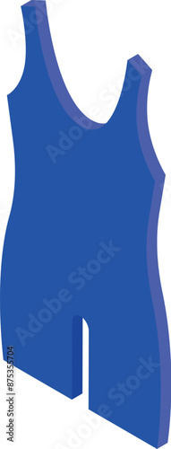 Blue wrestling singlet representing competitive fighting sports and athletics