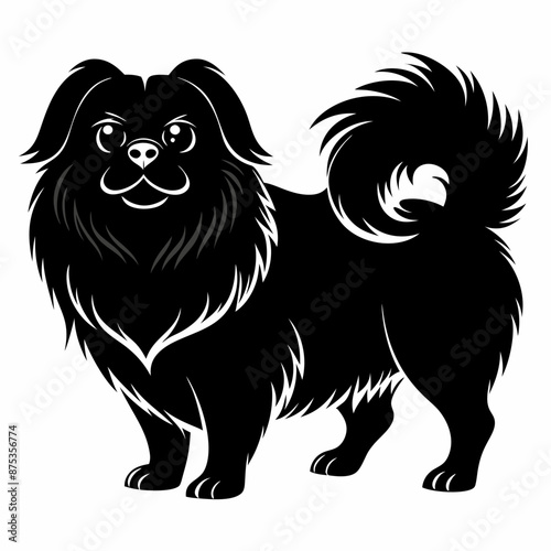 pekingese-dog-silhouette-vector © Vector Art