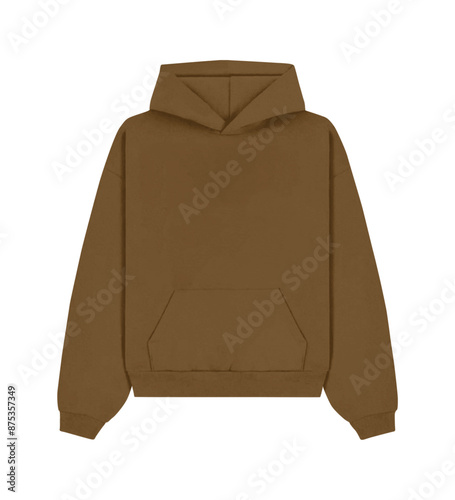 brown hodie mock up