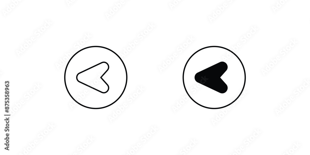 left icon with white background vector stock illustration left icon with white background vector stock illustration