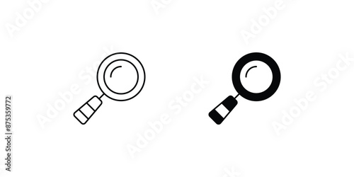 searching icon with white background vector stock illustration
