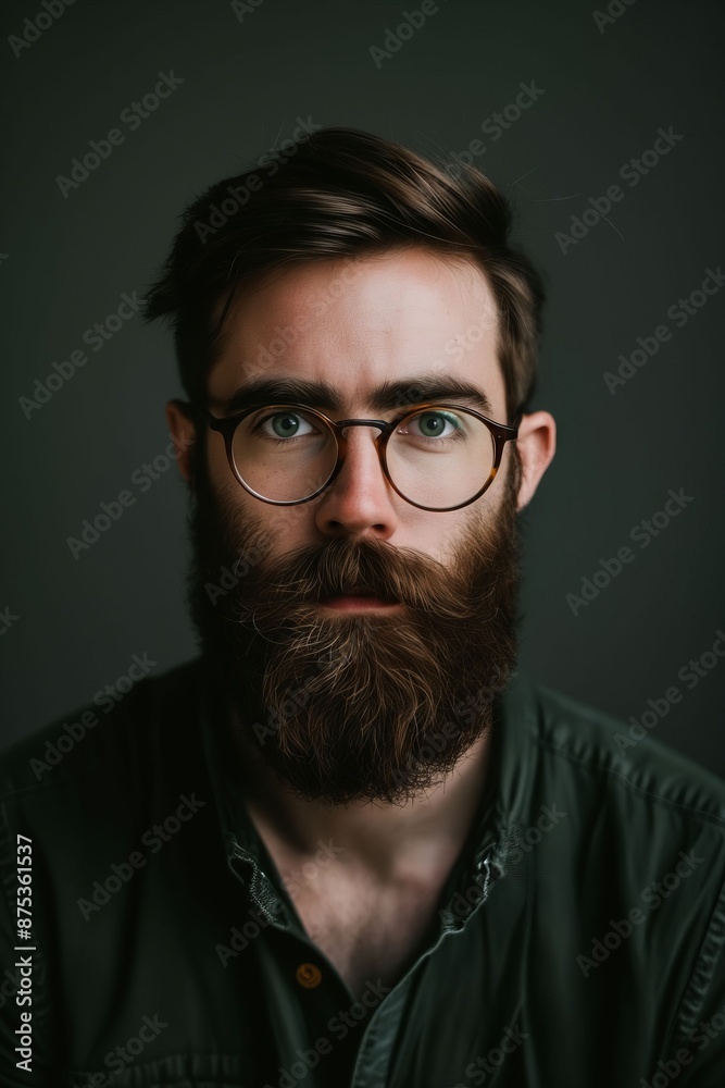 A man with glasses and a beard. A man with glasses and a beard.
