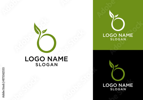 organic plant seed logo vector design template