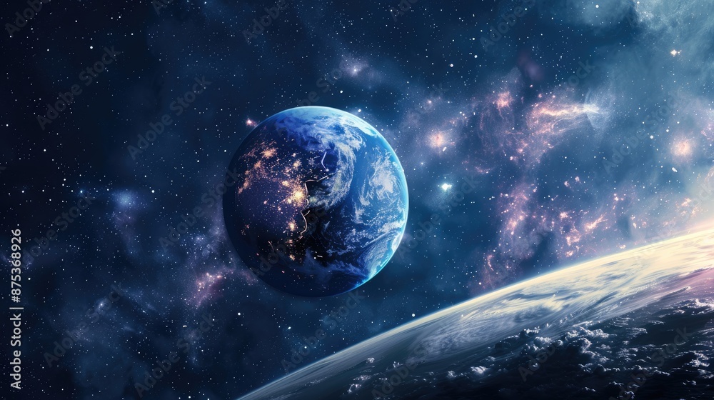 Obraz premium Aesthetic Space and Galaxy Wallpaper