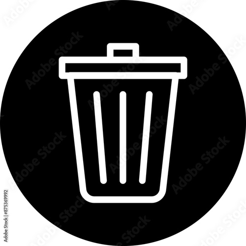 Delete Data Vector Line White Circle Black