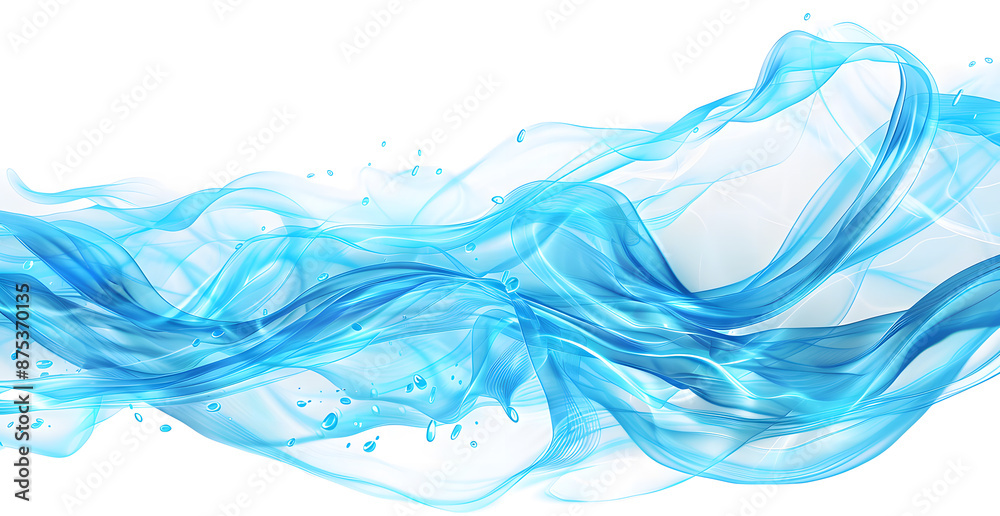 Abstract blue wave background. Stylized water flow banner design Abstract blue wave background. Stylized water flow banner design