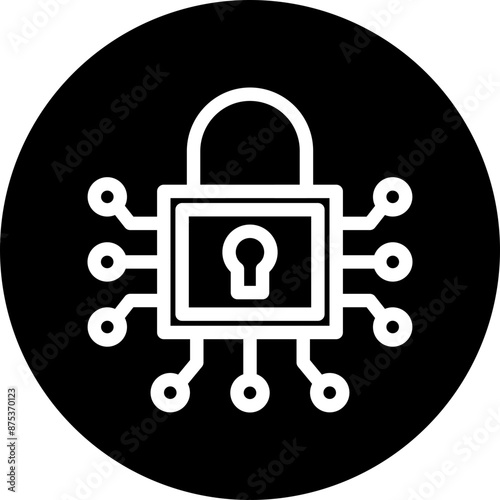 Encryption Vector Line White Circle Black