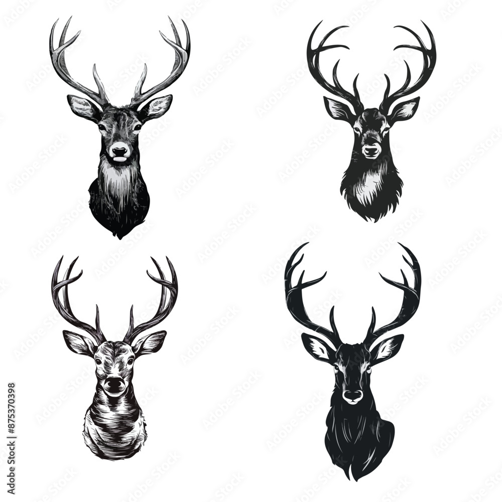 Deer silhouette vector Deer silhouette vector