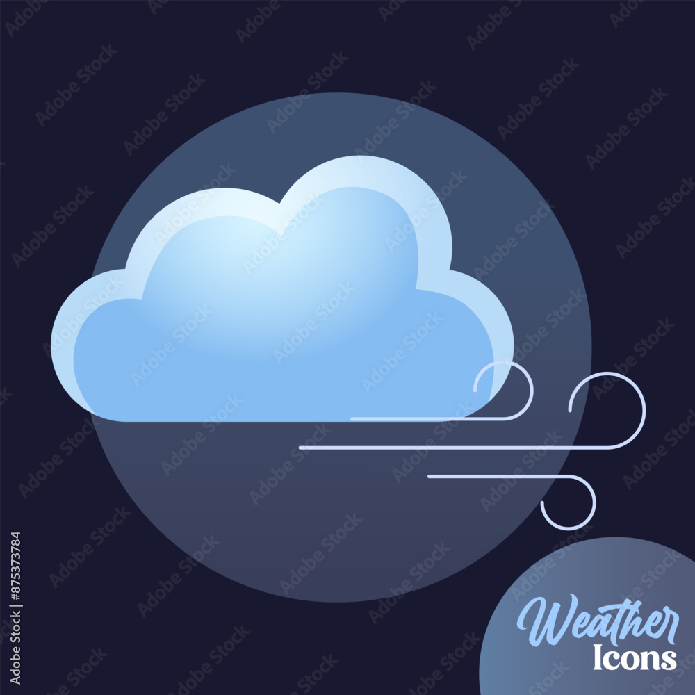 Vector weather icon with windy day for mobile apps, websites, weather forecast, etc.
Vector weather icon with windy day for mobile apps, websites, weather forecast, etc.