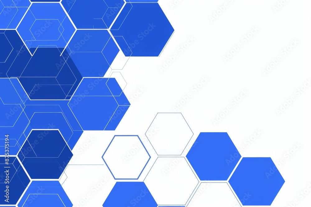 Hexagonal Pattern in Blue Design Element Hexagonal Pattern in Blue Design Element