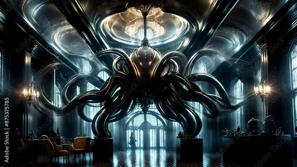 Chandelier with tentacles