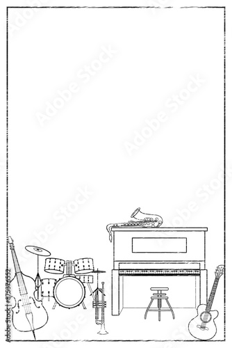 Sticker Musical instrument illustration (PNG)