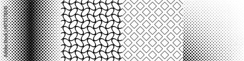 Monochrome geometrical pattern collection